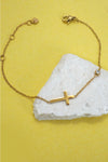 18K Stainless Steel Tarnish Free Cross Bracelet