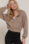 Long Sleeve Hoodie French Terry Zip Up Jacket