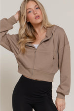 Long Sleeve Hoodie French Terry Zip Up Jacket