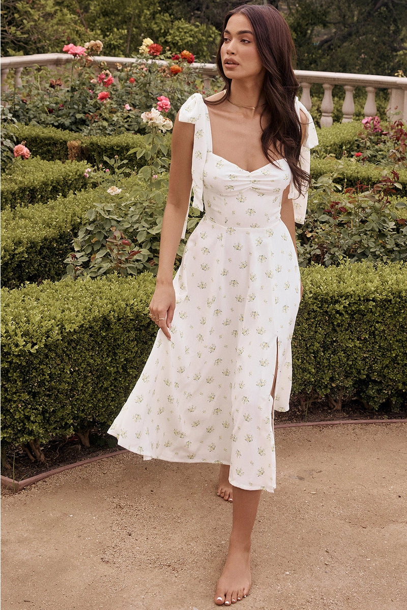 Floral Print Daily Halter Dress