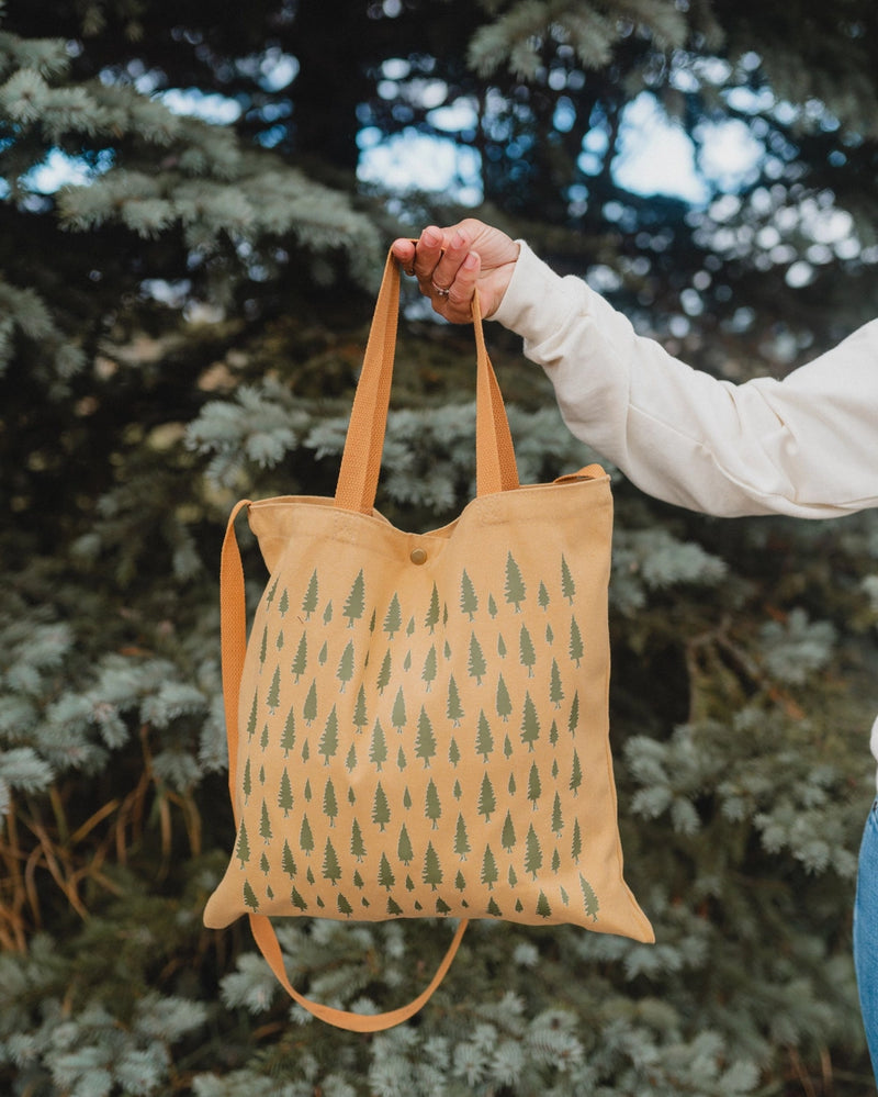 Pine Trees Canvas Tote Bag