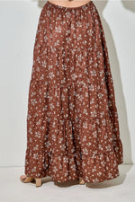 Printed Floral Maxi Skirt