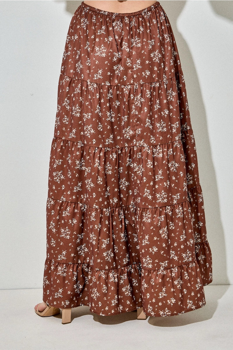 Printed Floral Maxi Skirt