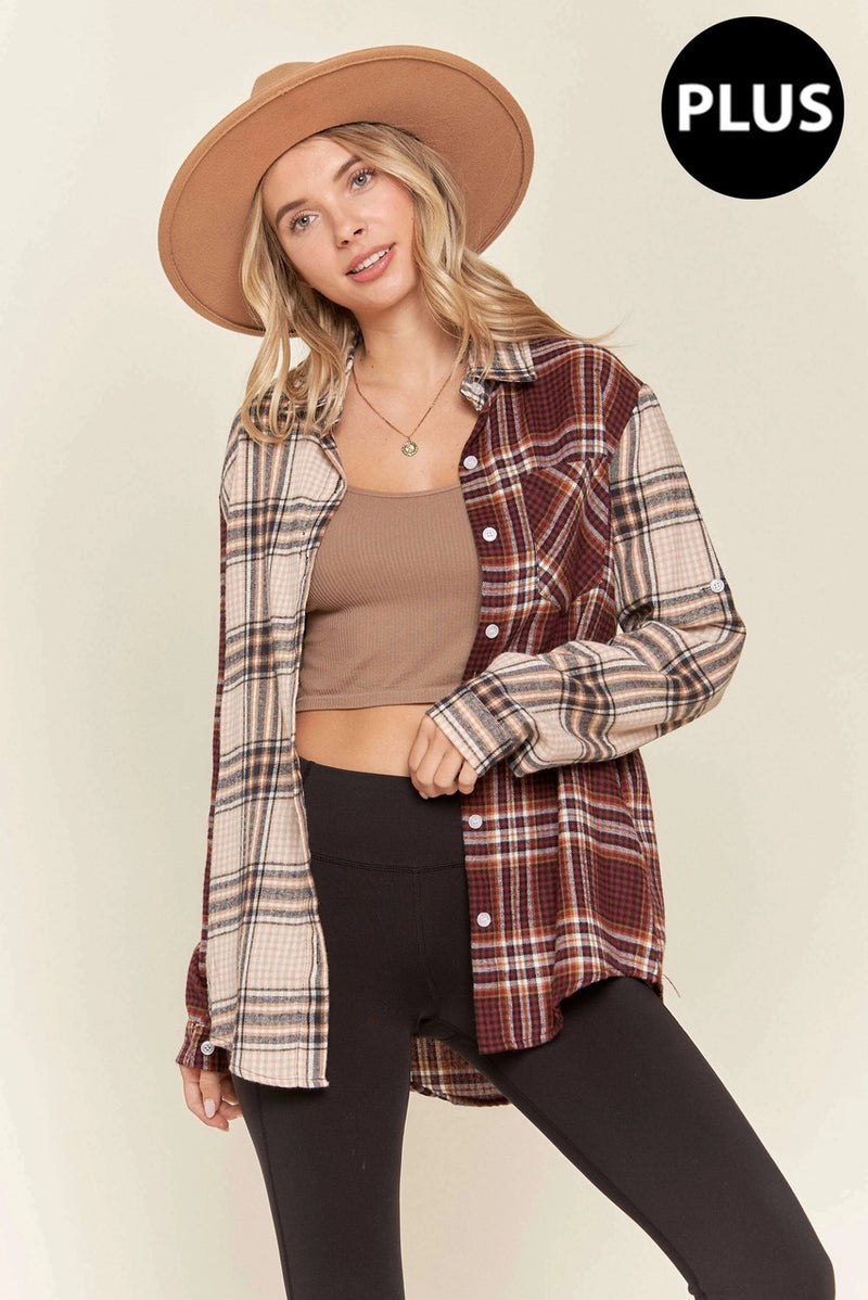Plus Plaid Flannel Shirt