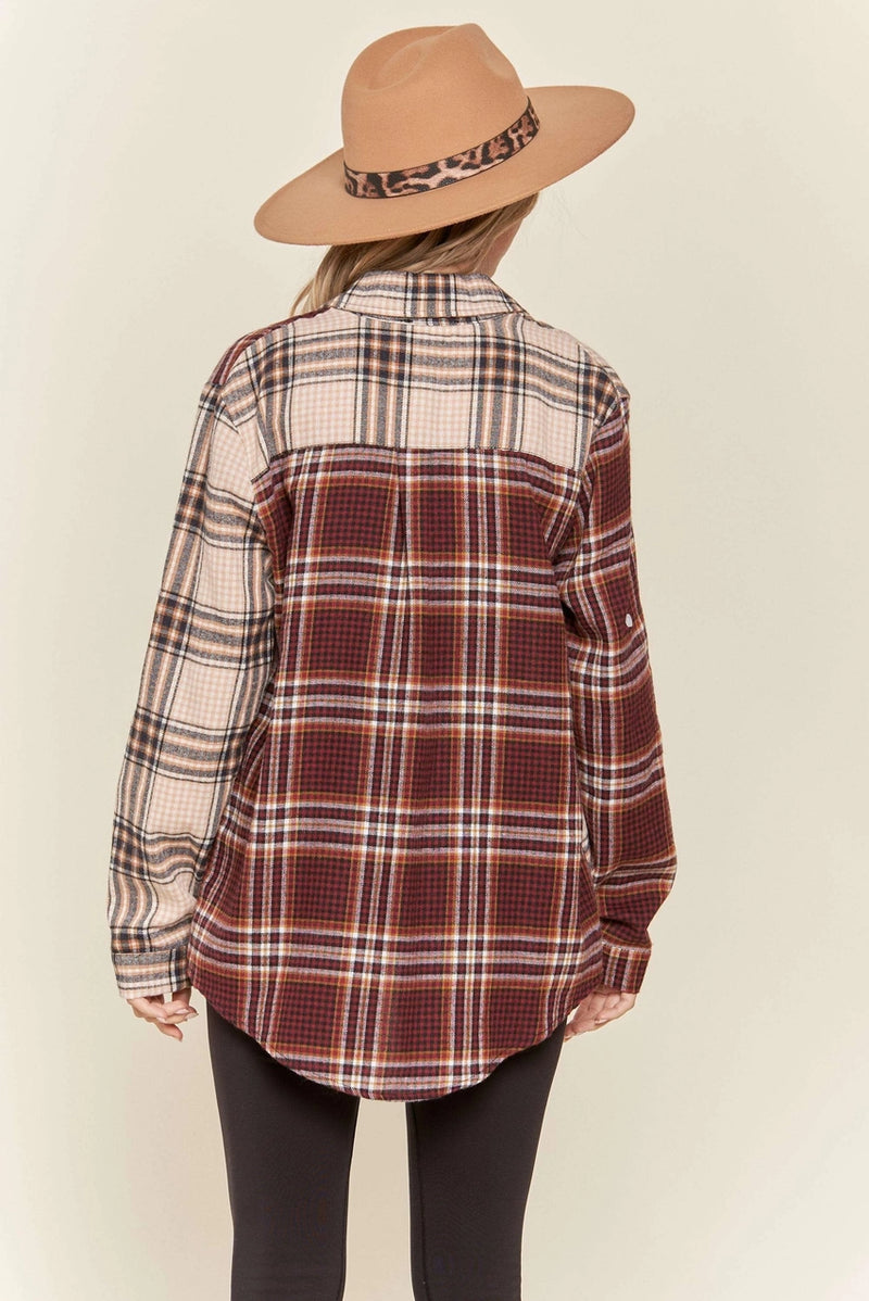 Plus Plaid Flannel Shirt