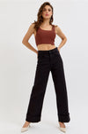 Cello High Rise Wide Leg with Self High Cuffed Hem Jeans