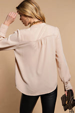 Elegant Silky Button-Up Shirt