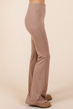 Stretchy Soft Elastic Waist Flare Pants