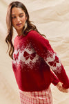 Frosted Ribbon Holiday Sweater
