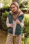 Quilted Zip Up Fleece Lined Puffer Vest