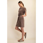 Mineral Washed Cotton Mini Dress