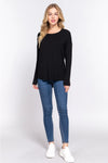 Long Dolman Sleeve Round Neck Rayon Jersey Top