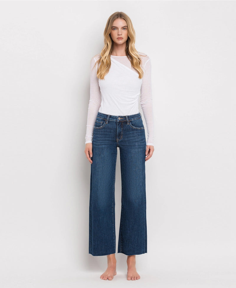 Lovervet by VERVET Tummy Control Mid Rise Wide Leg Jeans