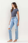 Lovervet by Vervet High Rise Distressed Straight Jeans