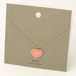 Fuck Off Heart Colored Pendant Necklace