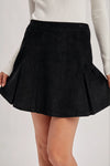 Corduroy Pleated Mini Skirt