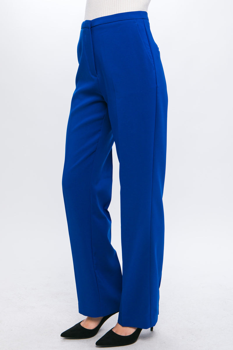 Woven Solid Formal Long Pants