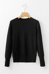 Round Neck Long Sleeve Knit Top