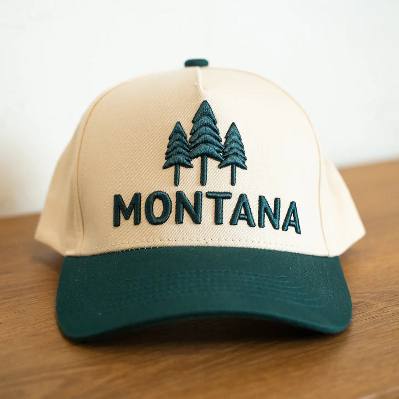 Montana Three Tree Embroidered Trucker