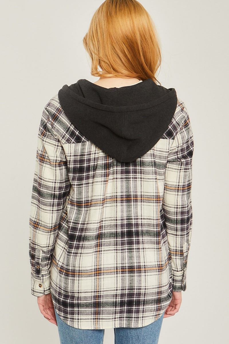 Plaid Flannel Button Up Shacket