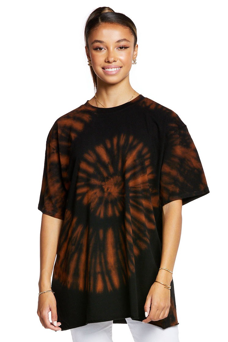 Bleach Tie Dye Oversized Tunic Tee