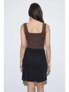 Leopard Square Neck Sleeveless Knit Bodysuit