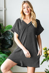 Short Sleeve Ribbed Romper with Pockets