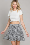 Ditsy Floral Print Skater Skirt