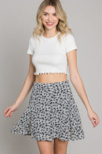 Ditsy Floral Print Skater Skirt