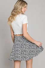 Ditsy Floral Print Skater Skirt