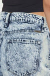 High Rise Mom Acid Denim Shorts