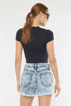 High Rise Mom Acid Denim Shorts