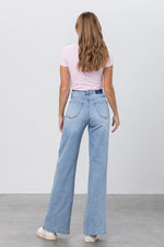 High Rise Wide Leg Flare Jeans