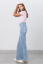 High Rise Wide Leg Flare Jeans