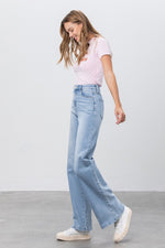 High Rise Wide Leg Flare Jeans