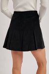 Corduroy Pleated Mini Skirt