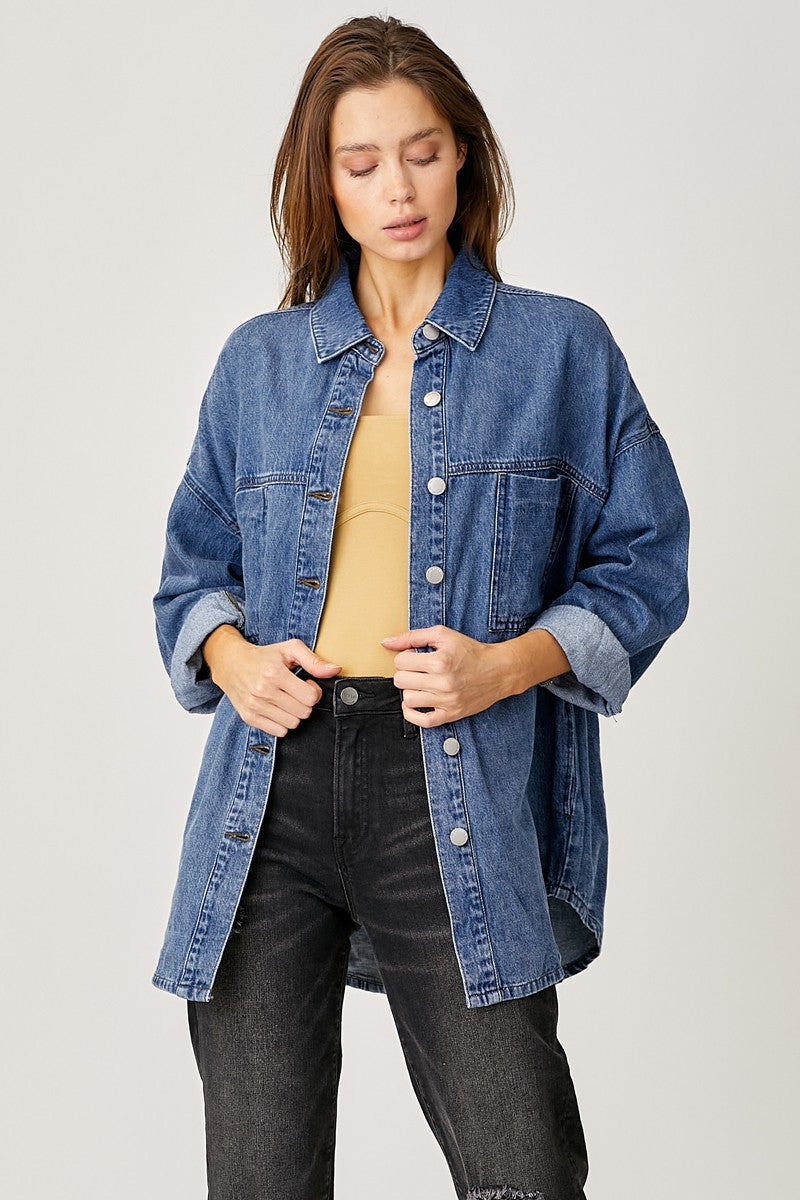 RISEN Oversized Jean Shacket