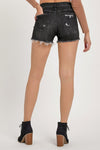 Mid Rise Patched Denim Shorts