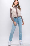 Corduroy Zip Up Puffer Vest