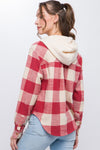 Lightweight Plaid Hooded Shirt