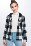 Lightweight Plaid Hooded Shirt