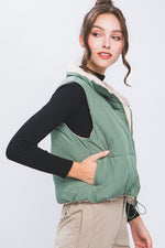 Woven Solid Reversible Vest