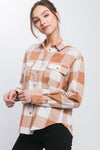 Lightweight Plaid Button Down Top