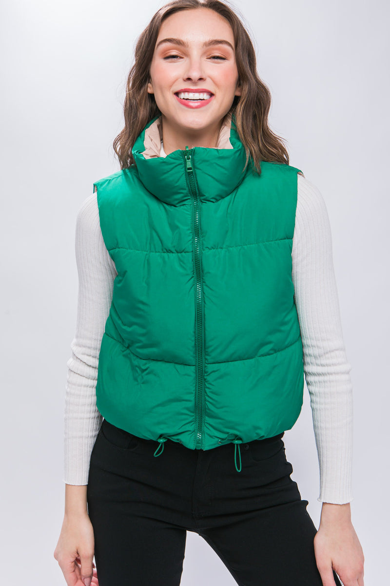 Woven Solid Reversible Vest