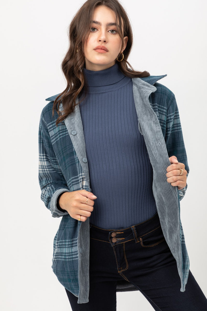 Corduroy Reversible Button Down Jacket