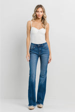 Jelly Jeans Mid Rise Flare with Side Detail