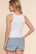 Sleeveless Double Layer Knit Tank