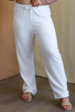 Plus Size Elastic Waist Wide Leg Pants