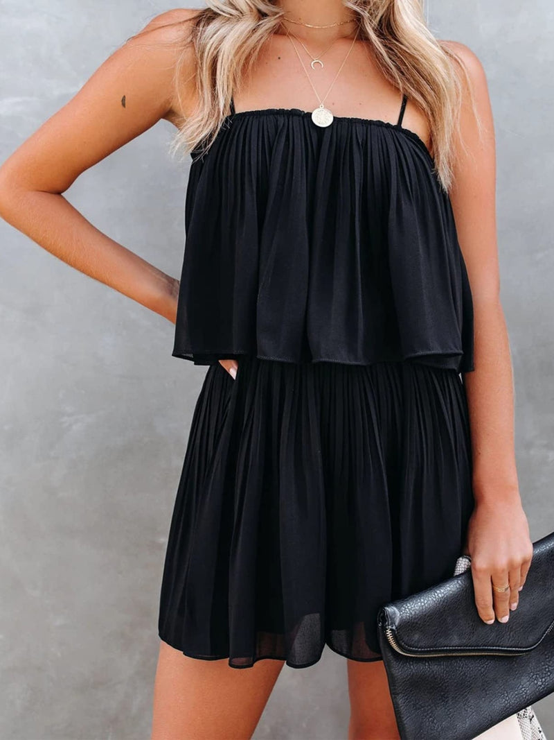 Ruched Spaghetti Strap Romper