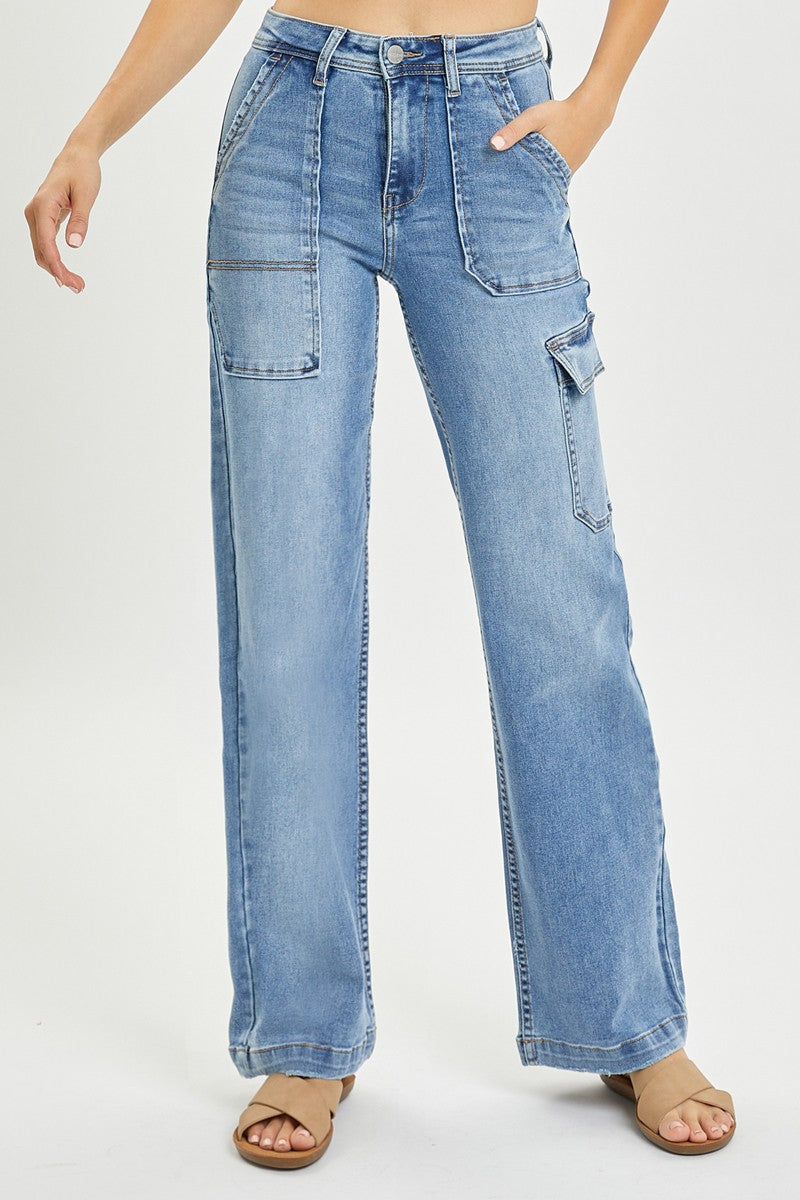 Risen High Rise Cargo Jeans